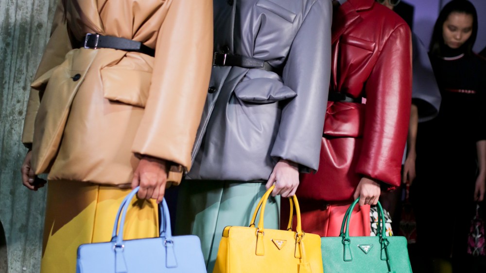 Backstage at Prada RTW Fall 2020