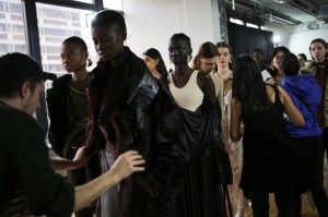 Backstage at Sacai RTW Fall 2020