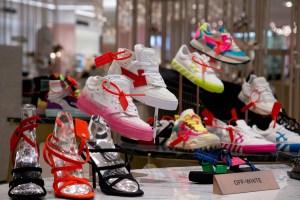 The floor offers everything from sneakers to evening shoes.