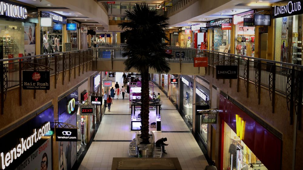 Few shoppers are seen inside a shopping mall amid a new virus outbreak in New Delhi, India, . For most people, the new coronavirus causes only mild or moderate symptoms. For some it can cause more severe illnessVirus Outbreak, New Delhi, India - 17 Mar 2020