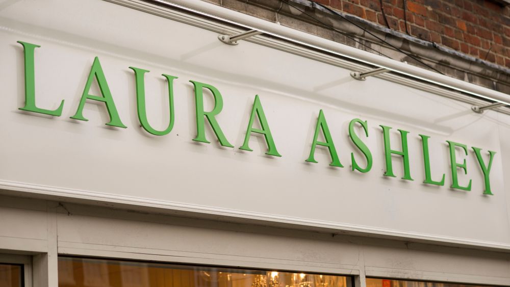 Laura Ashley store signLaura Ashley, Reigate, Surrey, UK - 25 Mar 2018
