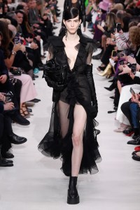 Model on the catwalk