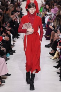 Model on the catwalk