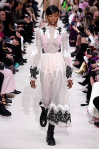 Model on the catwalk