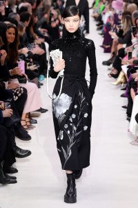 Model on the catwalk