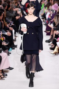 Model on the catwalk