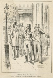 Beau Brummell in London's Bond Street Brummell After Being Ignored by the Prince Regent (george Iv) Asks Lord Moira 'Who's Your Fat Friend ?', 1778.