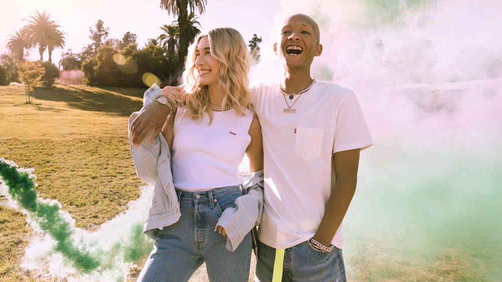 Hailey Bieber and Jaden Smith for Levi's