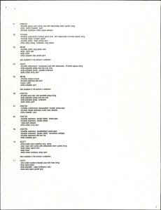 Documentation from show