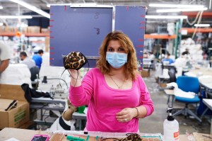 The Los Angeles Apparel facility has produced more than 100,000 non-medical masks.