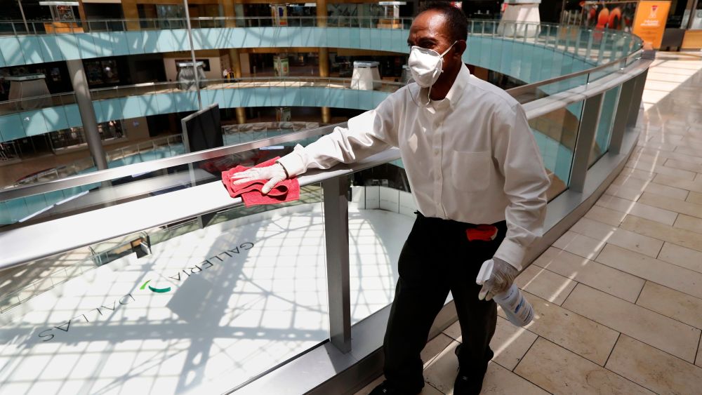 coronavirus cleaning mall dallaspper floor of the Galleria in Dallas, . Lifting restrictions that were in place due to the COVID-19 pandemic, Texas Gov. Greg Abbott announced that retail stores would be allowed to reopen and conduct curbside service beginning Friday. Galleria Dallas has begun a "Retail-To-Go" initiative which allows businesses at the retail location to re-open and conduct sales either online or over the phone. The process allows for retailers to deliver their product to their customers at a drive up lane that has been set up in front of the mall that is open daily from noon to 6 p.mVirus Outbreak Texas Retail, Dallas, United States - 24 Apr 2020
