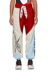 Reebok by Pyer MossÕ Red & Off-White Collection, 3 Sherpa lounge pants, $250.