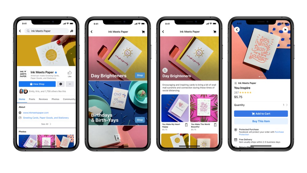 Facebook introduces Facebook Shops, the tech giant's vision of social-driven retail storefronts.