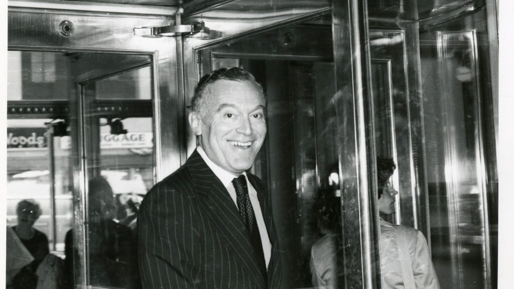 Leonard A. Lauder in 1978 at Lord & Taylor for the launch of Cinnabar fragrance.