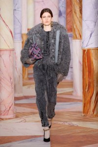 Ulla Johnson has recently infused her bohemian with a more urbane attitude. For fall, touch of denim heightened that mood.