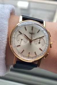 Rebecca Ross- Specialist, Watch Department, CHRISTIE’SMy Longines Chronograph with blue Pulsometer Scale from 1960s