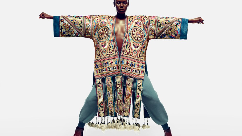 Ajak Deng posed for a Numéro China editorial shoot.