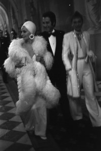 Guests attend the fashion show to benefit the restoration of the Chateau of Versailles, five American designers matching talents with five French couturiers at the Versailles Palace on November 28, 1973 in Versailles, France...Article title: 'One night and pouf! It's gone!
Battle of Versailles, Versailles