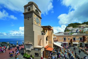 View of the Piazzetta in Capri.