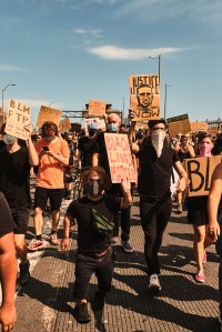 Juneteenth marches photographed by JD Barnes on June 19, 2020 in NYC .
