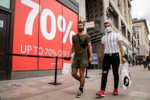 London retail reopens following the Covid-19 closures.