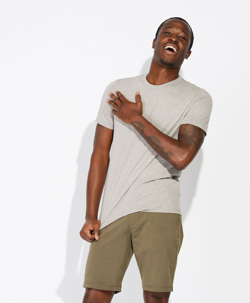 Rivet compiled a list of men’s T-shirts that feature stripes, tie dye and other interesting effects that elevate a basic tee.