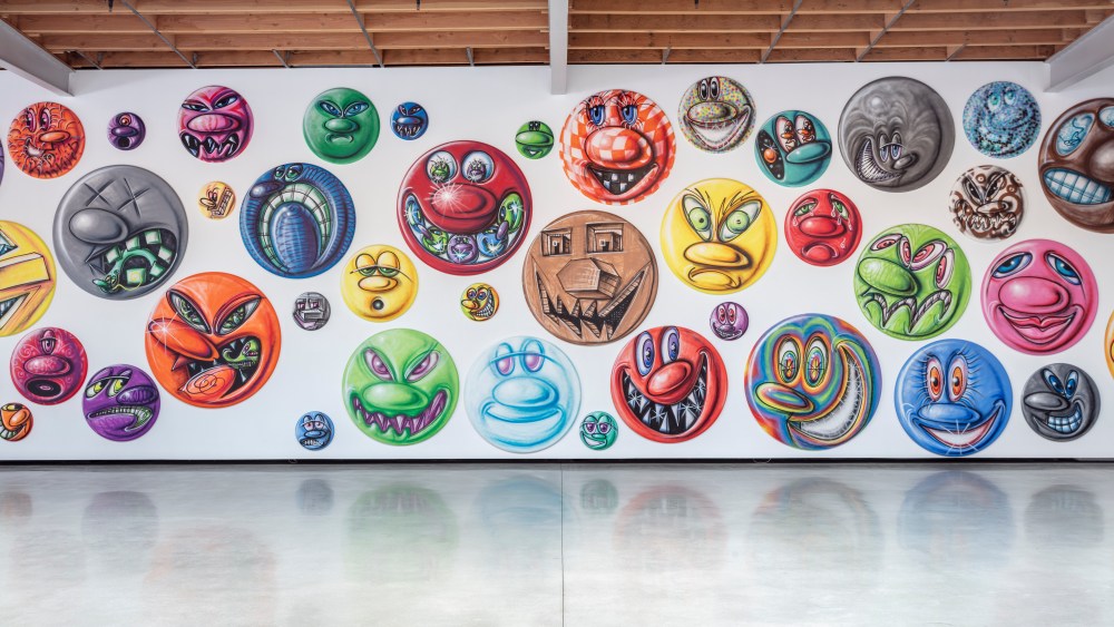 Installation view, Kenny Scharf: Moodz, Jeffrey Deitch, Los Angeles, 2020 Photo by Joshua White (@joshuawhitephotography on social media)