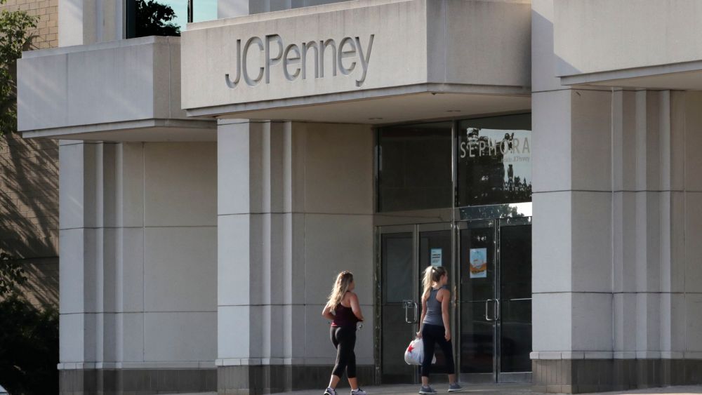 Two women walk into the JCPenney store in Peabody, Mass. J.C. Penney Co. reports earnings Thursday, Feb. 27Earns JC Penney, Peabody, USA - 14 Aug 2019