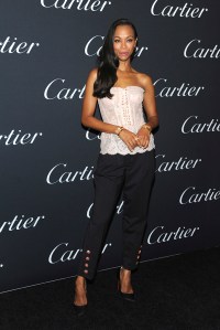 NEW YORK,, NY - SEPTEMBER 6: Zoe Saldana at the launch of Cartier's Precious Garage at Cartier Fifth Avenue Mansion in New work City on September 6, 2018. Credit: John Palmer/MediaPunch /IPX