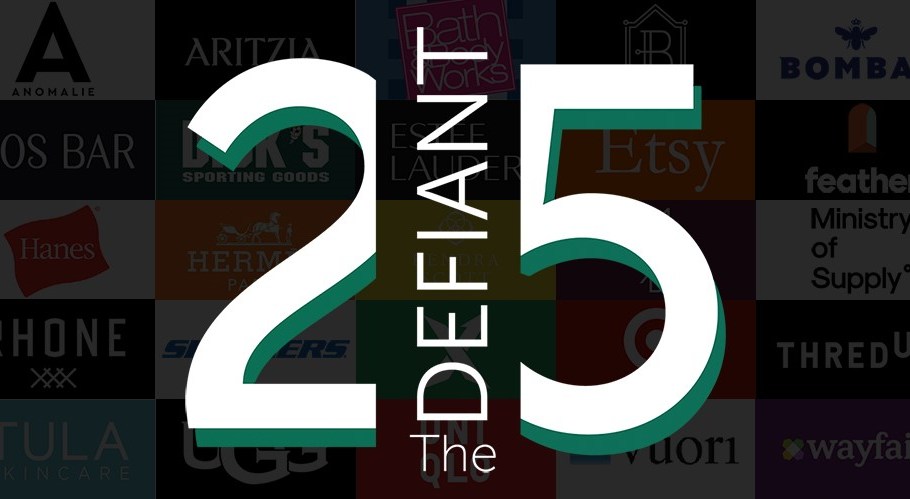 The Lead's Defiant 25 of 2020 includes fashion brands such as Aritzia, Birdies, Bombas, Dick's, Hanes, Skechers, StockX, Uniqlo and Vuori.