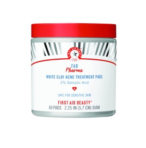 First Aid Beauty FAB Pharma White Clay Acne Treatment Pads with 2% Salicylic Acid