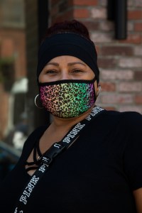 Masks as seen in the streets of Brooklyn, N.Y., and Los Angeles.