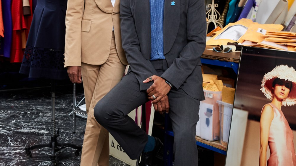 B Michael and chief executive officer Mark-Anthony Edwards in the atelier of their company’s SA headquarters.
