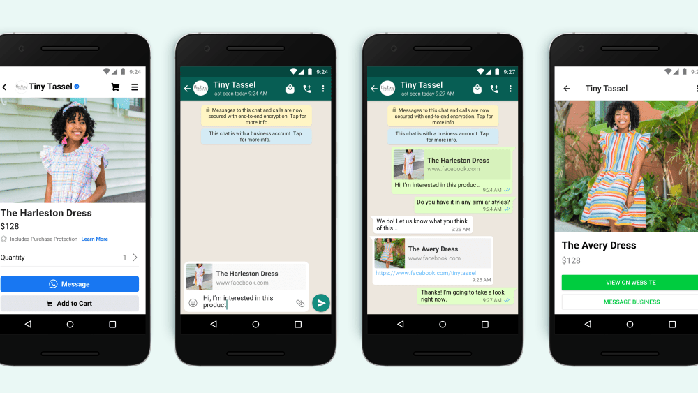 Facebook Shops gets updates, including an integration with WhatsApp messaging, coming soon.