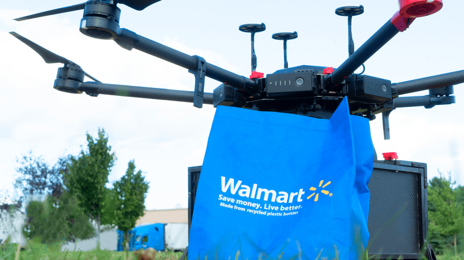 Walmart will deliver select grocery and household essential items in Fayetteville, N.C., using automated drones from Flytrex.
