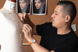 Hirotaka Inoue working on the Spring 2021 Collection.