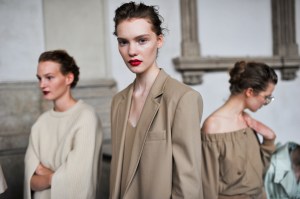 Backstage at Max Mara RTW Spring 2021