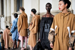 Backstage at Max Mara RTW Spring 2021
