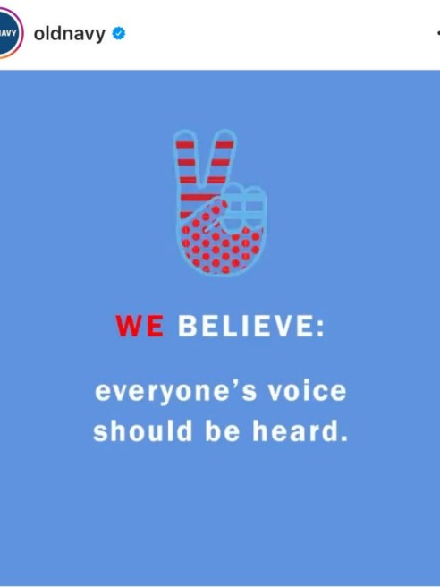 Fashion brands including Old Navy, Tory Burch and Nike commit to ensure that employees participate in the voting process in November.