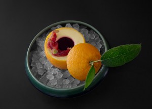 Navel Orange with satsuma orange and blood orange.