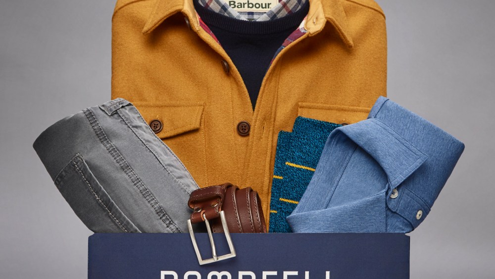 Bombfell is a men's subscription service.