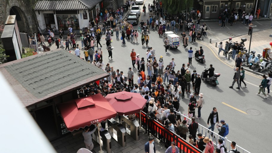 Consumer spending has been running fairly soft during China's Golden Week, with both travel and revenue below levels seen in prior years.