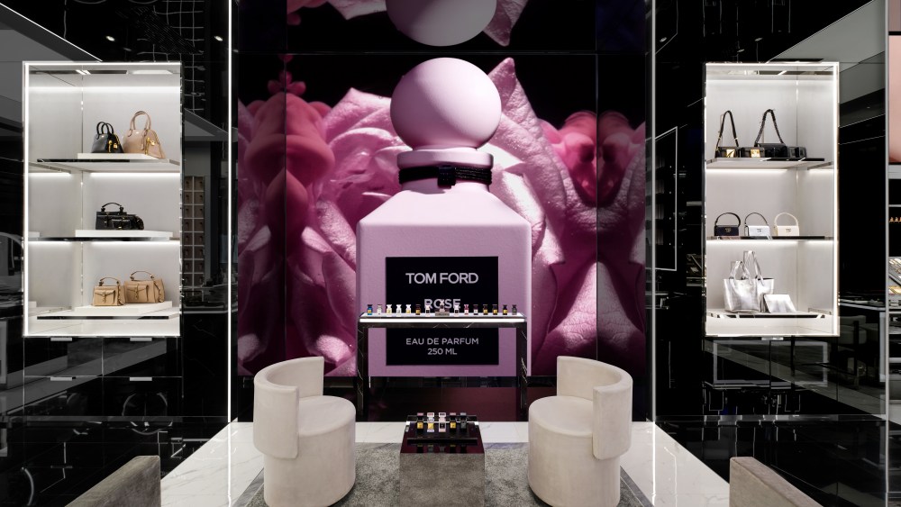 Inside Tom Ford's Guangzhou store.
