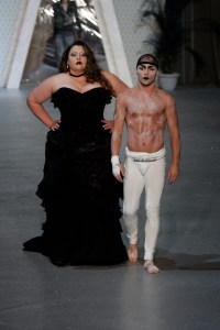 Models on the runway at John Galliano's spring 2006 show.