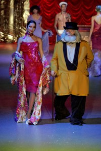 Models on the runway at John Galliano's spring 2006 show.