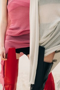 Backstage at Rick Owens' RTW Spring 2021 show.