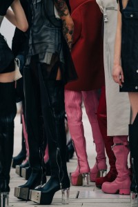 Backstage at Rick Owens' RTW Spring 2021 show.