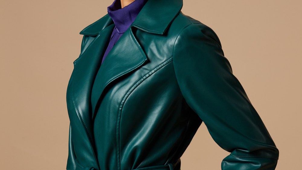 The J Jason Wu faux leather trench coat.