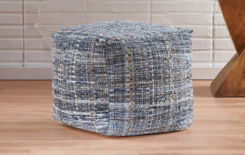 Rivet rounded up denim-inspired home décor, from baskets to furniture, that will instantly transform your space into a cozy blue haven.