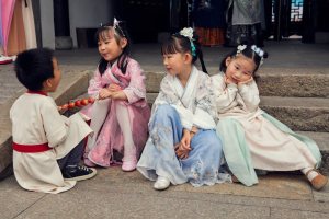 Attendees at the Xitang Hanfu Festival in China.